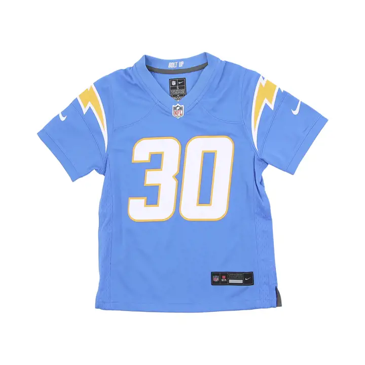 Maillot de match NFL LAChargers Jeune Austin Ekeler BLEU