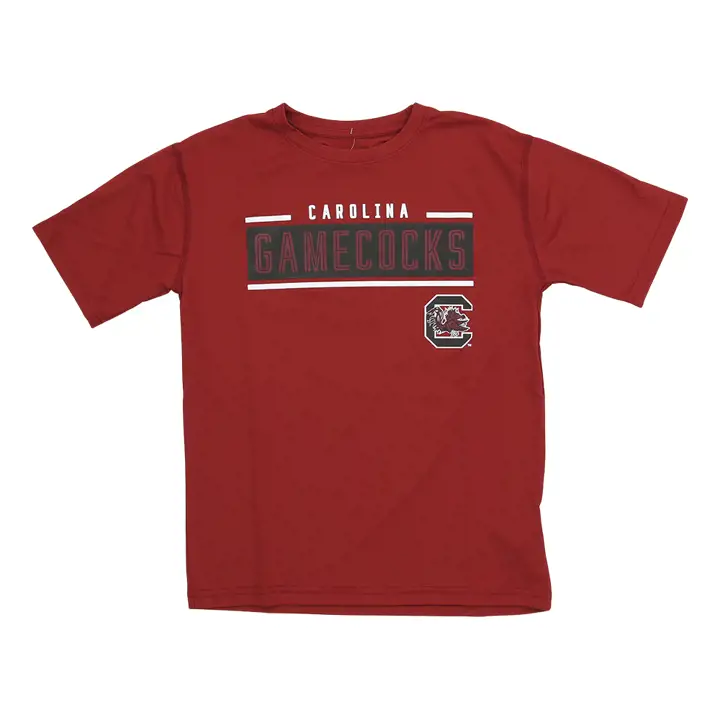 T-shirt en polyester Amped Up pour jeunes NCAA Gamecocks de Caroline du Sud 23