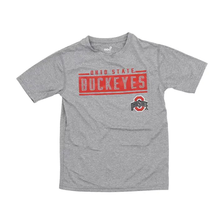 T-shirt en polyester Ohio State Buckeyes NCAA Youth Amped Up 23 GRY