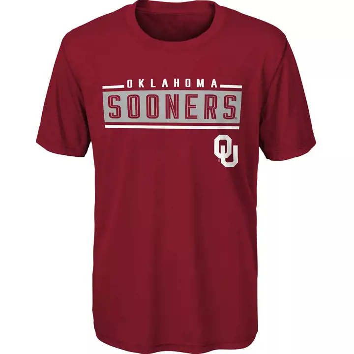 T-shirt en polyester Oklahoma Sooners NCAA Amped Up pour enfant 23 CRIM