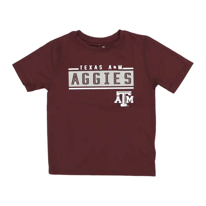 T-shirt en polyester pour enfants NCAA Aggies de Texas A&M 23 MAR