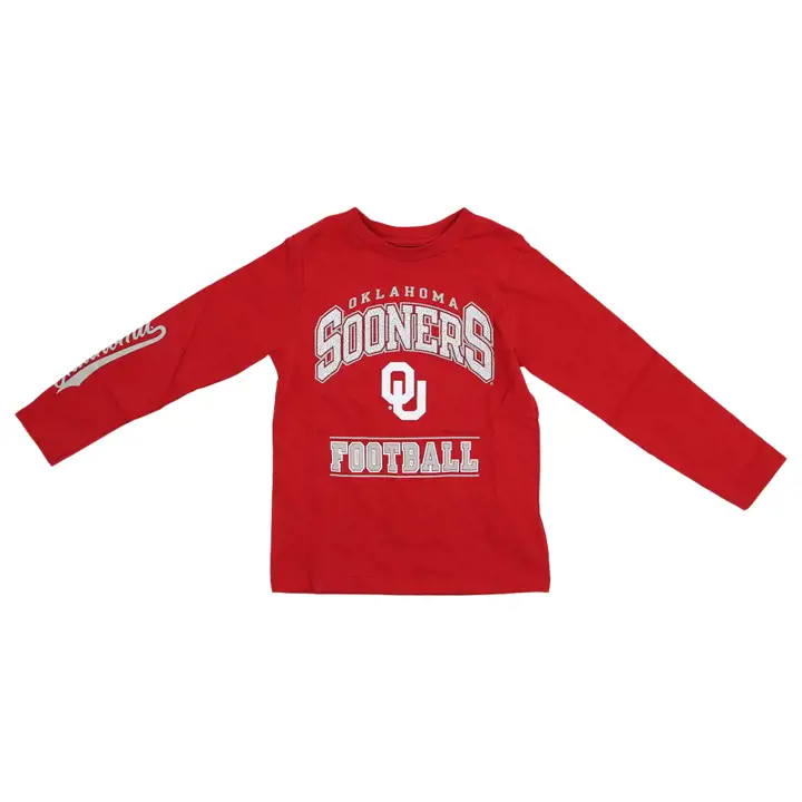 T-shirt à manches longues pour enfant Oklahoma Sooners NCAA Big Timer 23 CRIM