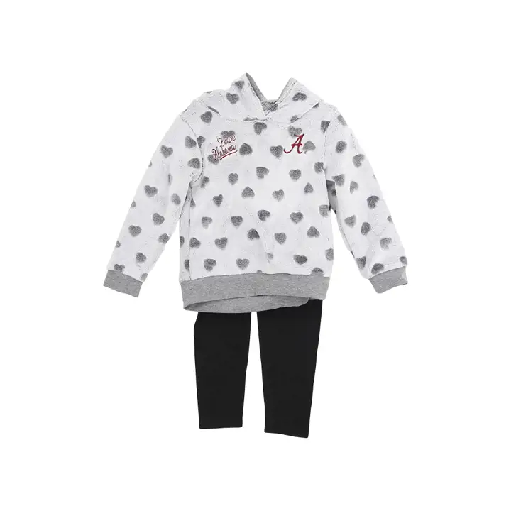 Ensemble Cœur à Cœur pour filles Alabama Crimson Tide NCAA tout-petits 23