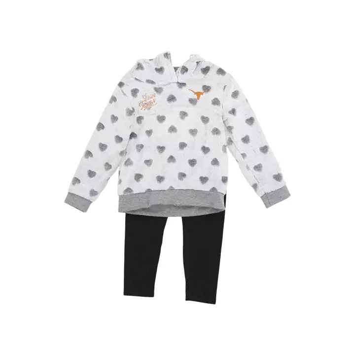 Ensemble Cœur à Cœur Texas Longhorns NCAA pour petites filles 23 TEX