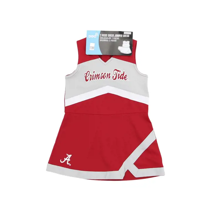 Robe de pom-pom girl NCAA pour tout-petites filles Alabama Crimson Tide