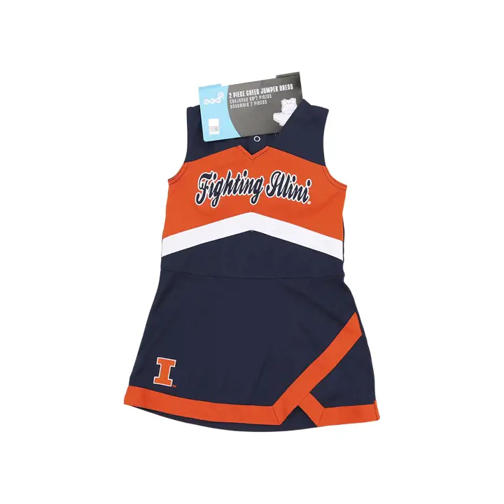 Robe de pom-pom girl Illinois Fighting Illini NCAA pour petites filles