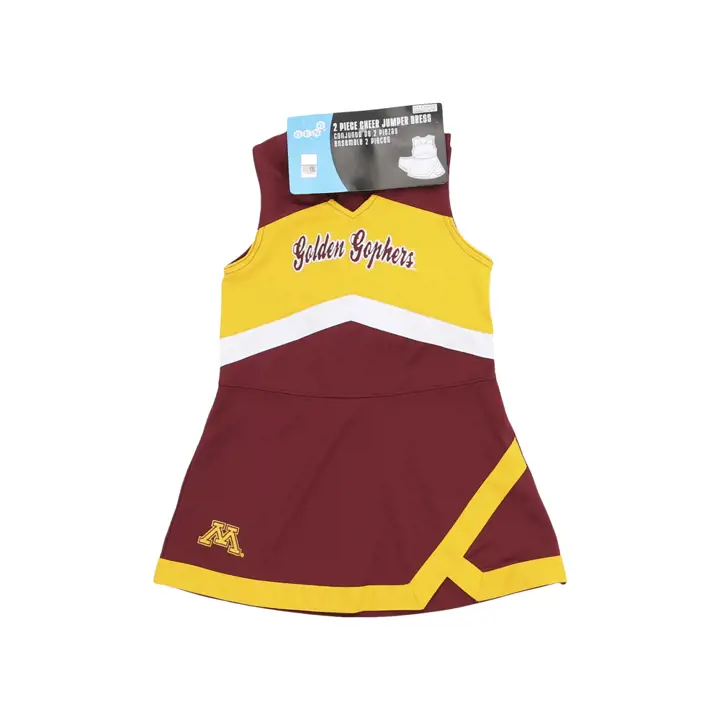 Robe de pom-pom girl Minnesota Golden Gophers NCAA pour petites filles