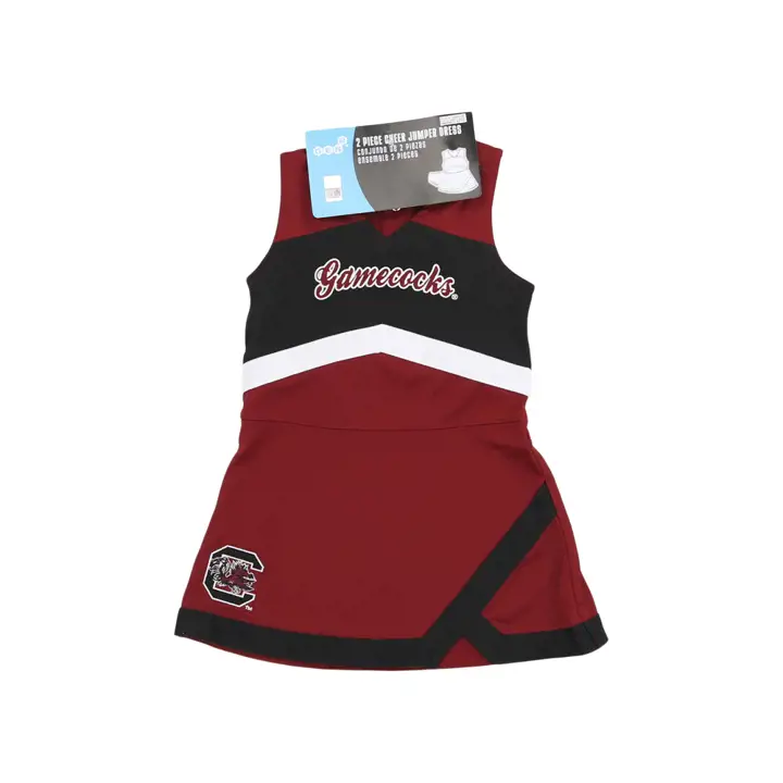 Robe de Pom-Pom Girl Capitaine pour Jeunes Filles de l'équipe des Gamecocks de Caroline du Sud NCAA