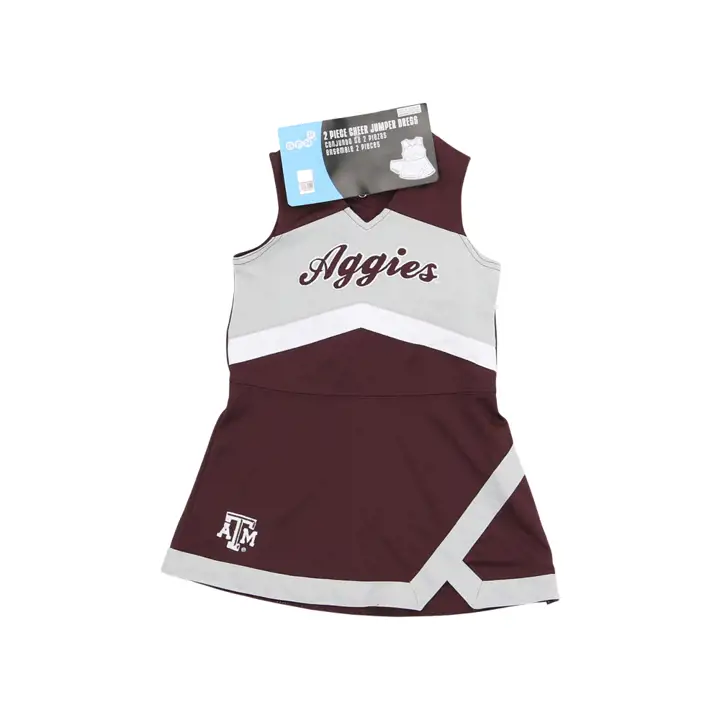 Robe de pom-pom girl Texas A&M NCAA pour tout-petites 23 mar