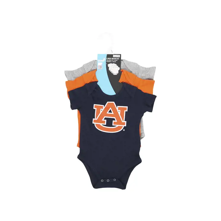 Ensemble 3 pièces de nouveau-né NCAA Auburn Tigers 23 BLEU MARINE