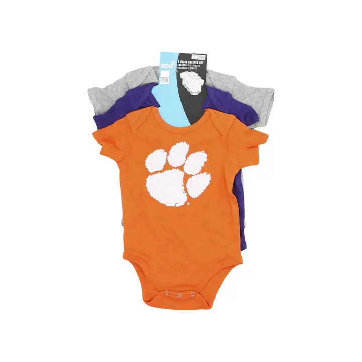 Ensemble 3 pièces Clemson Tigers NCAA pour nouveau-né 23 ORG
