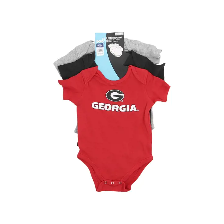 Ensemble 3 pièces nouveau-né NCAA Georgia Bulldogs 23 ROUGE