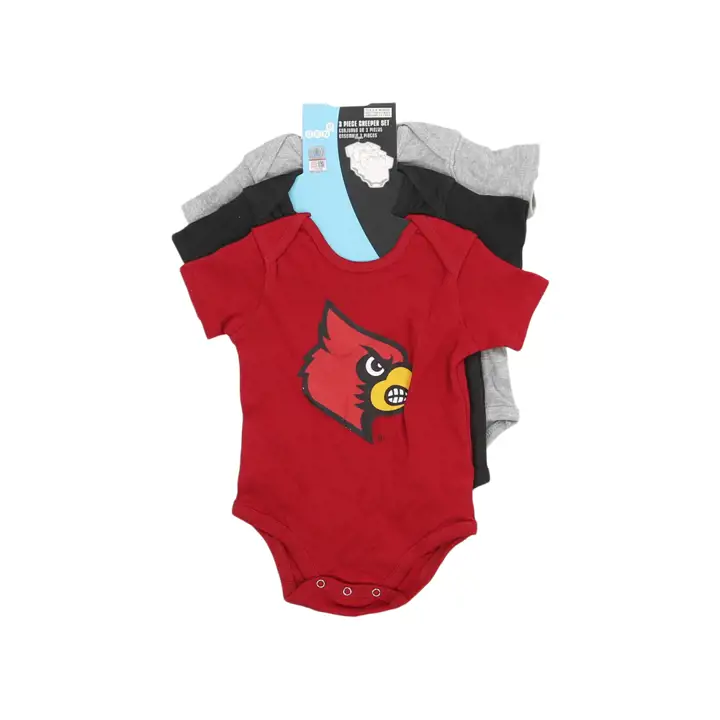Ensemble 3 pièces NCAA nouveau-né Louisville Cardinals 23 ROUGE