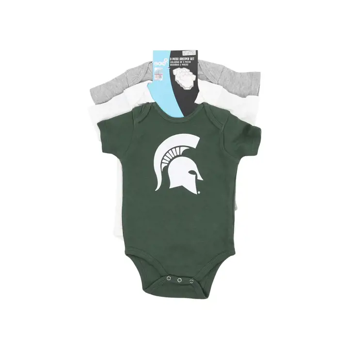 Michigan State Spartans NCAA Ensemble 3 pièces nouveau-né 23 GRN