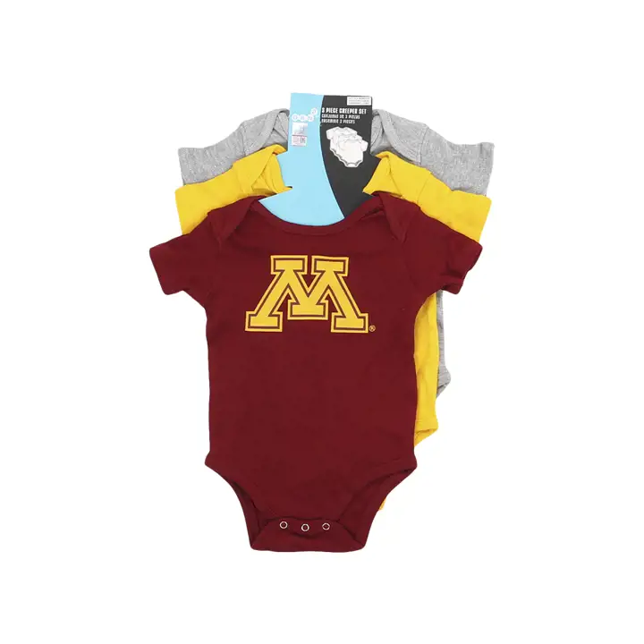 Ensemble 3 pièces NCAA Minnesota Golden Gophers pour nouveau-né 23 MAR