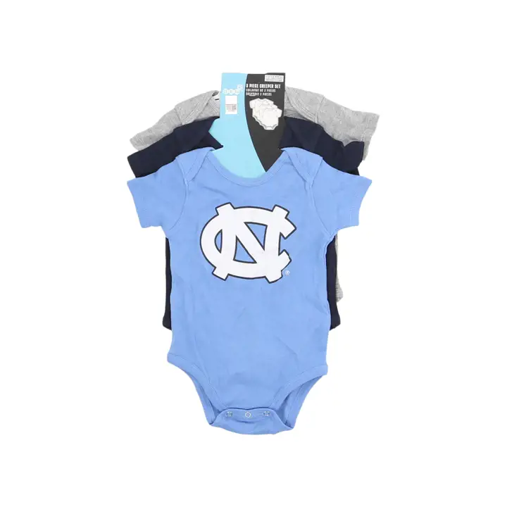 Ensemble 3 pièces LBL 23 pour nouveau-né NCAA North Carolina Tar Heels