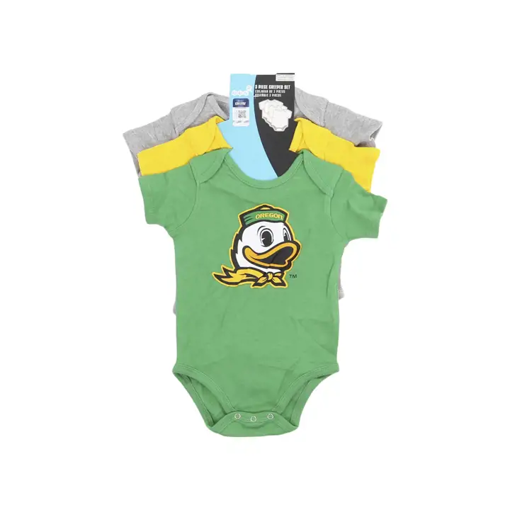 Ensemble 3 pièces Oregon Ducks NCAA pour nouveau-né 23 GRN