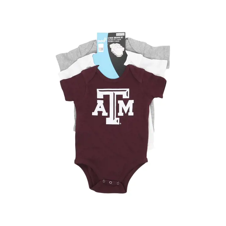 Ensemble 3 pièces Texas A&M Aggies NCAA pour nouveau-né 23 MAR