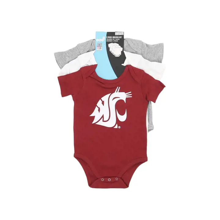 Ensemble 3 pièces Washington State Cougars NCAA Nouveau-né 23 CRIM