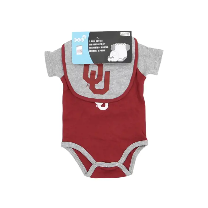 Ensemble bavoir et chaussons Oklahoma Sooners NCAA Homefield Advantage 2