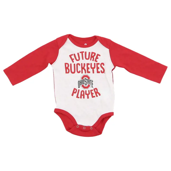 Ohio State Buckeyes NCAA NB Ensemble grenouillère et pantalon à manches longues Playtime 23 ROUGE