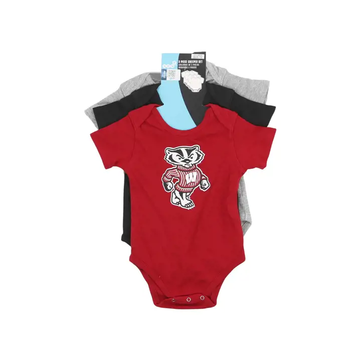 Ensemble 3 pièces NCAA nourrisson Wisconsin Badgers 23 ROUGE