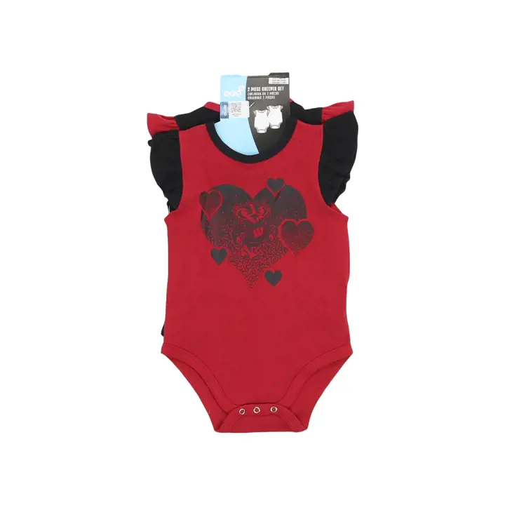 Barboteuse Wisconsin Badgers NCAA « Spread the Love » pour bébé fille