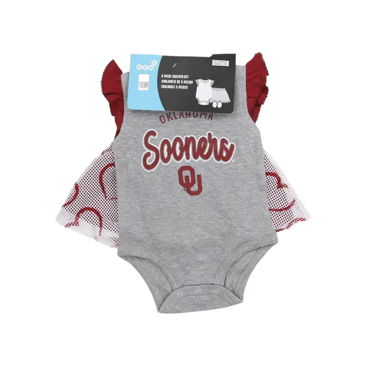 Ensemble Oklahoma Sooners NCAA "All Dolled Up" pour bébés filles 23 CRIM