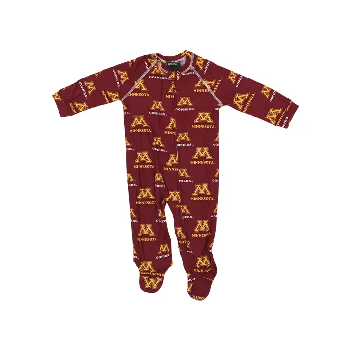 Combinaison zippée raglan NCAA Minnesota Golden Gophers pour bébé 23