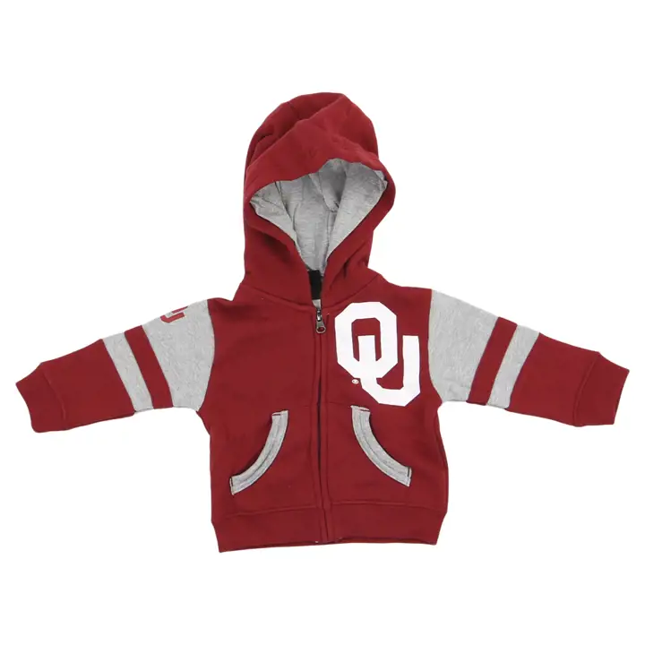 Veste de survêtement avec fermeture éclair intégrale Stadium Oklahoma Sooners NCAA pour bébé 23 CRIM