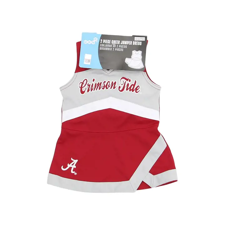Robe de cheerleader « Cheer Captain » NCAA pour bébé fille Alabama Crimson Tide