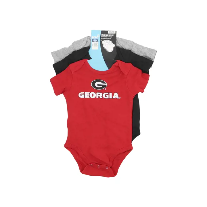 Ensemble 3 pièces NCAA Georgia Bulldogs pour bébé 23 ROUGE