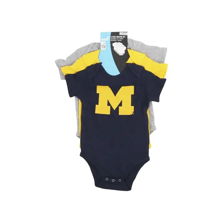 Ensemble 3 pièces NCAA bébé Michigan Wolverines 23 Marine