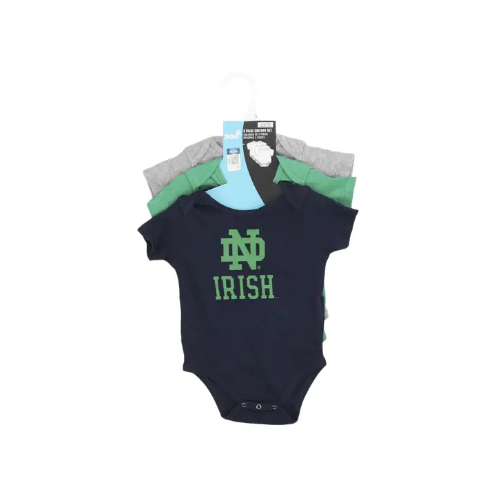 Ensemble 3 pièces Notre Dame Fighting Irish NCAA pour bébé, 23, marine
