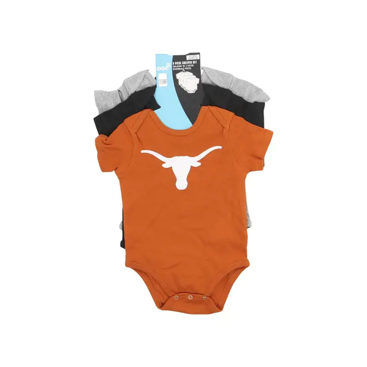 Ensemble 3 pièces NCAA Texas Longhorns pour bébé 23 TEX ORG
