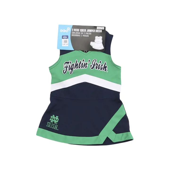 Robe de pom-pom girl NCAA Notre Dame Fighting Irish pour bébé fille