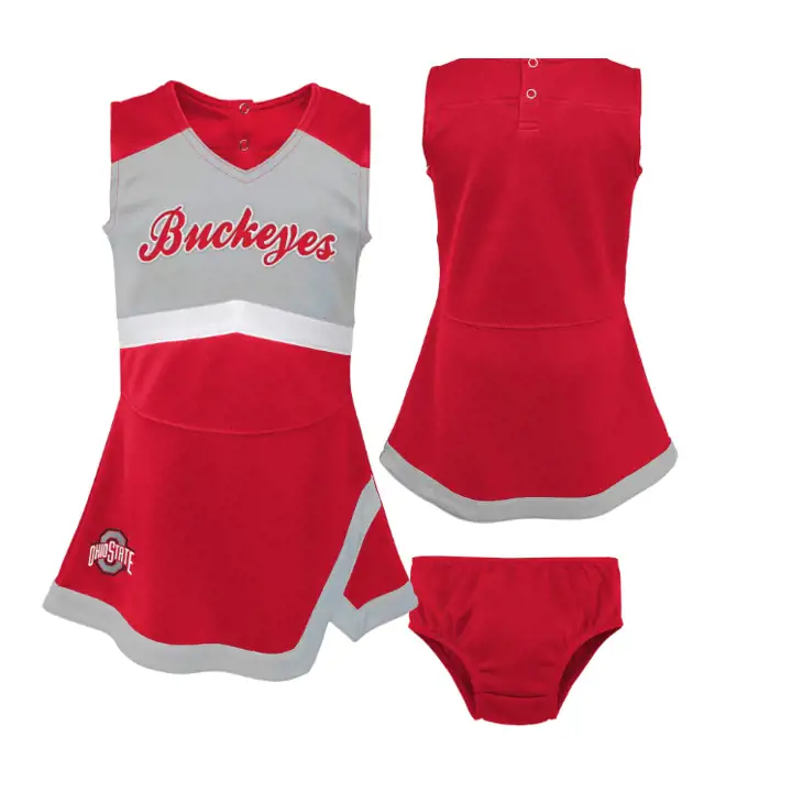 Robe de pom-pom girl NCAA Ohio State Buckeyes pour bébé fille
