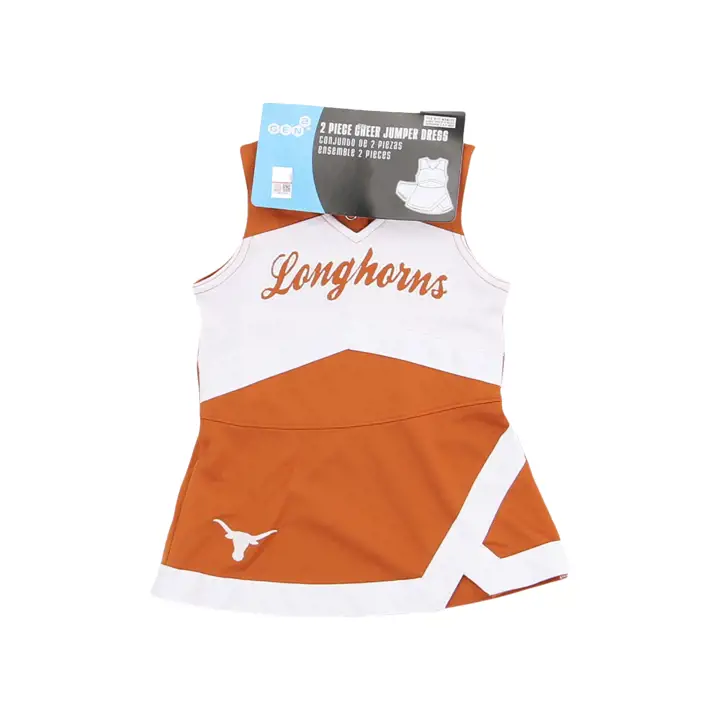 Robe de pom-pom girl NCAA Texas Longhorns pour bébé fille 23 TEX