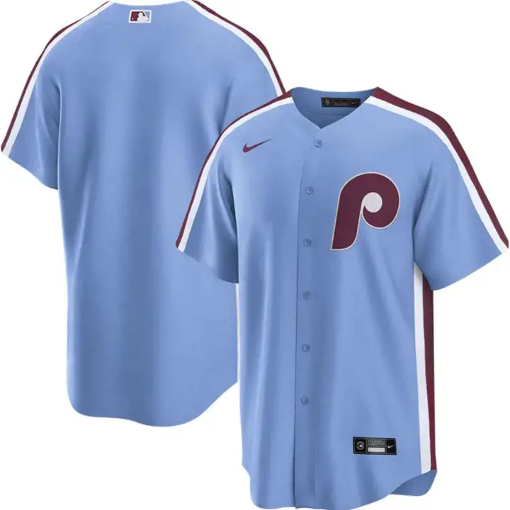 Maillot officiel vierge réplique MLB des Phillies bleu