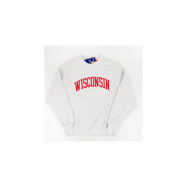 Sweat-shirt Reverse Weave NCAA Wisconsin Badgers GRIS CLAIR