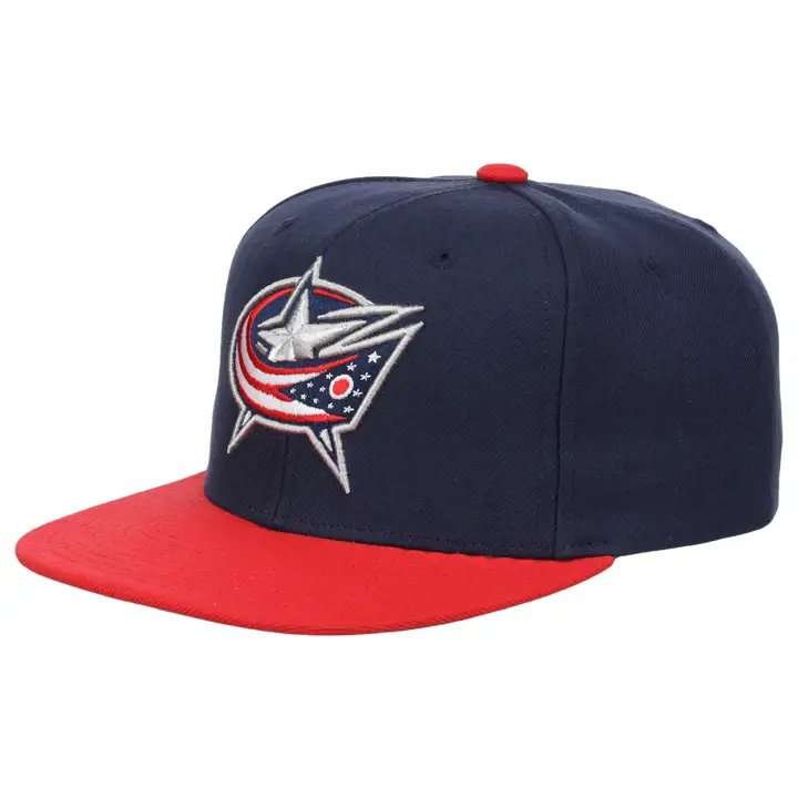 Casquette Columbus Blue Jackets NHL Core 2tone M&N Snap bleu marine/rouge