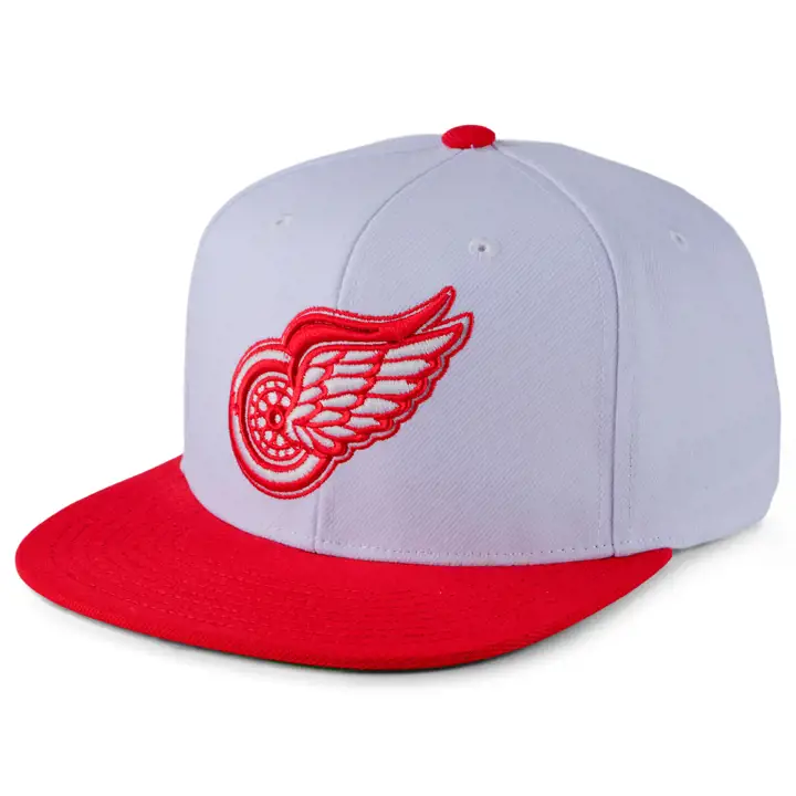 Casquette à visière plate bicolore Detroit Redwings NHL M&N blanc/rouge