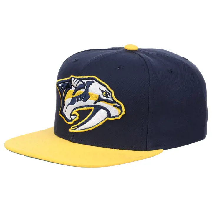 Casquette snapback M&N 2 tons Nashville Predators NHL Core marine/jaune