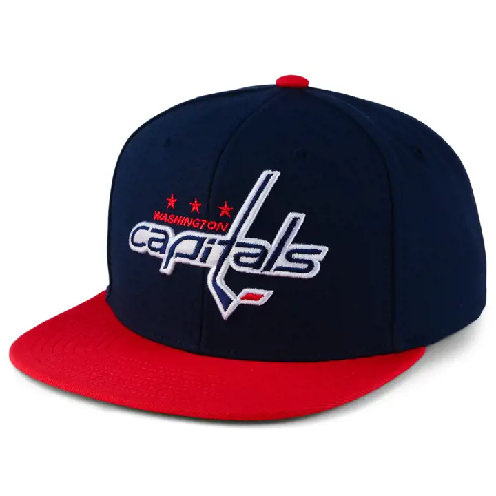 Casquette snapback 2 tons M&N Washington Capitals NHL Core bleu marine/ rouge