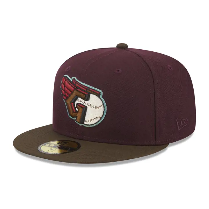 Casquette 59FIFTY MLB Cleveland Guardians Chocolate Merlot mar/ noi/