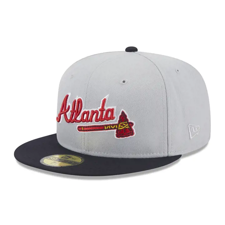 Atlanta Braves MLB Dolphin 59FIFTY gris/ bleu/ vert