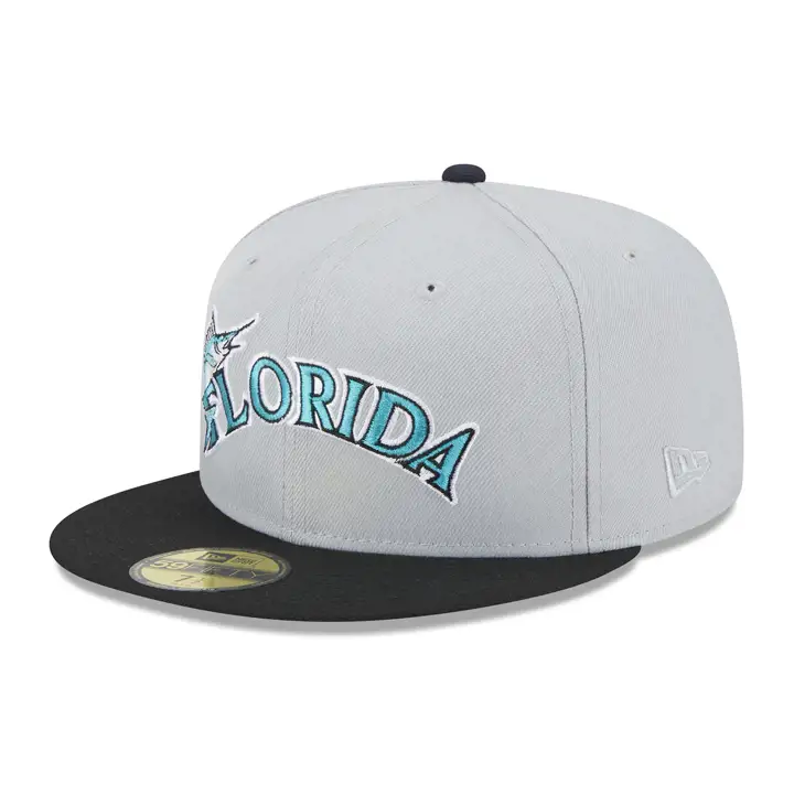 Florida Marlins MLB Dolphin 59FIFTY gric/ noi/ ver