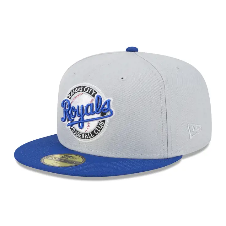 Kansas City Royals MLB Dolphin 59FIFTY gris/ bleu/ vert