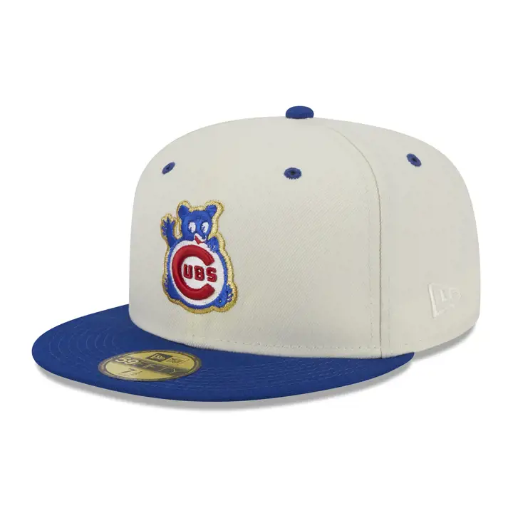 Chicago Cubs MLB Touch of Gold 59FIFTY ivoire/ bleu/ vert