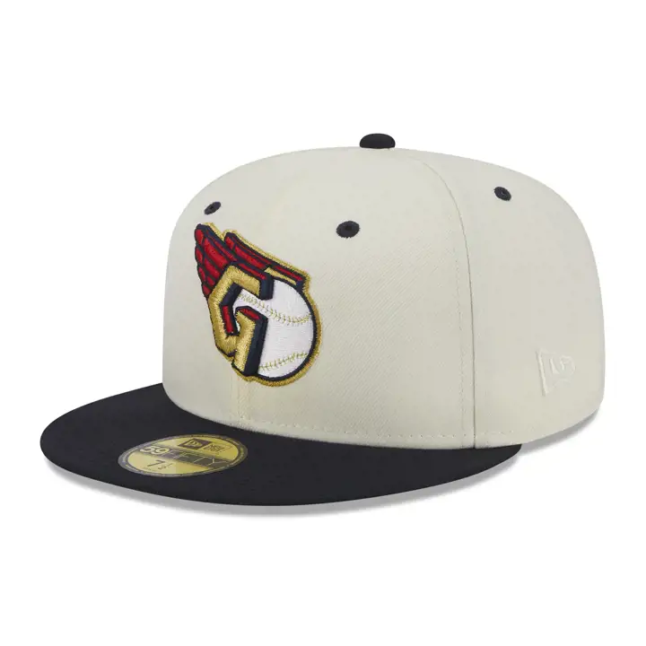 Cleveland Guardians MLB Touch of Gold 59FIFTY ivo/ bleu/ vert